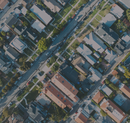 overhead of houses